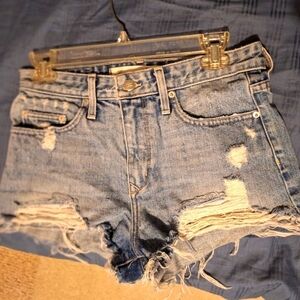 Lovers +Friends denim distressed shorts sz 27 nwot